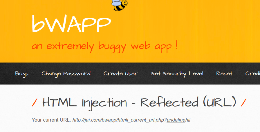 HTML Injection URL
